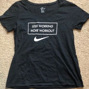 Nike T-Shirt, Athletic Fit, Black